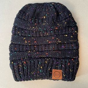 NEW ZLVA Black ponytail beanie